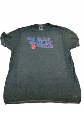 Gameday SOCIAL Ole Miss Rebels "Ole Miss State of Mind" Charcoal T-Shirt - Large